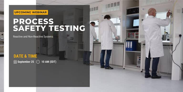 Webinar on process safety testing for reactive and non-reactive systems with Sigma-HSE experts