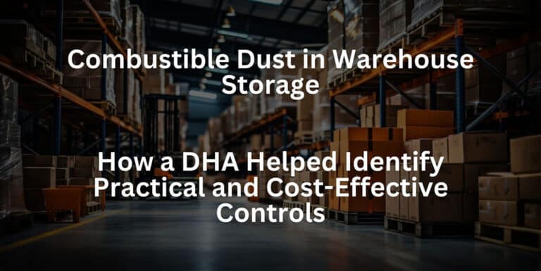 Dust Hazard Analysis and dust testing case study for a storage facility