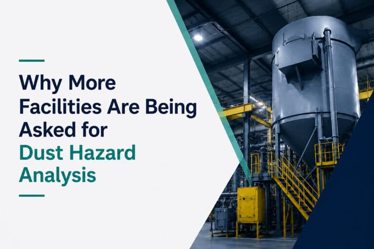 Industrial facility with dust collection equipment illustrating why facilities may be required to perform a Dust Hazard Analysis (DHA).