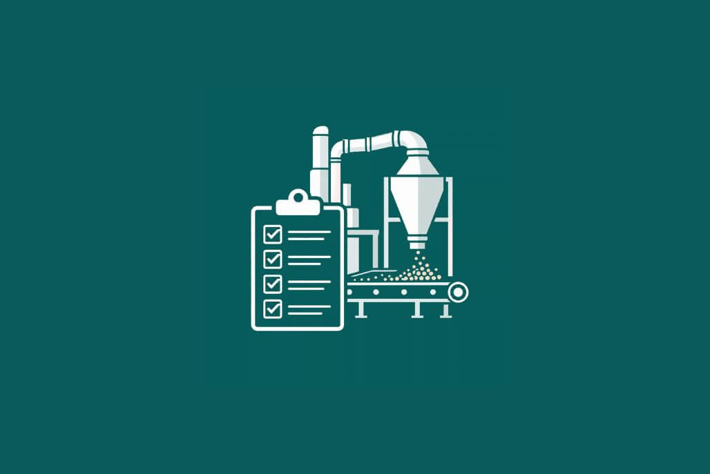 Dust Hazard Analysis Checklist icon showing industrial dust collection and material handling equipment.