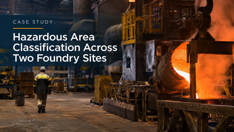 Steel foundry during a hazardous area classification assessment