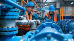 Engineers inspecting industrial equipment during a Basis of Safety (BOSS) study