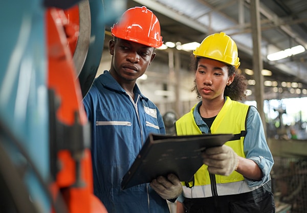 HAZID Study Engineers Reviewing Hazard Identification Report